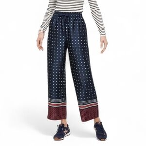 J. Crew Ratti Blue Geometric Pull On Pant, Size 10